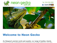 Tablet Screenshot of neongeckoonline.co.uk